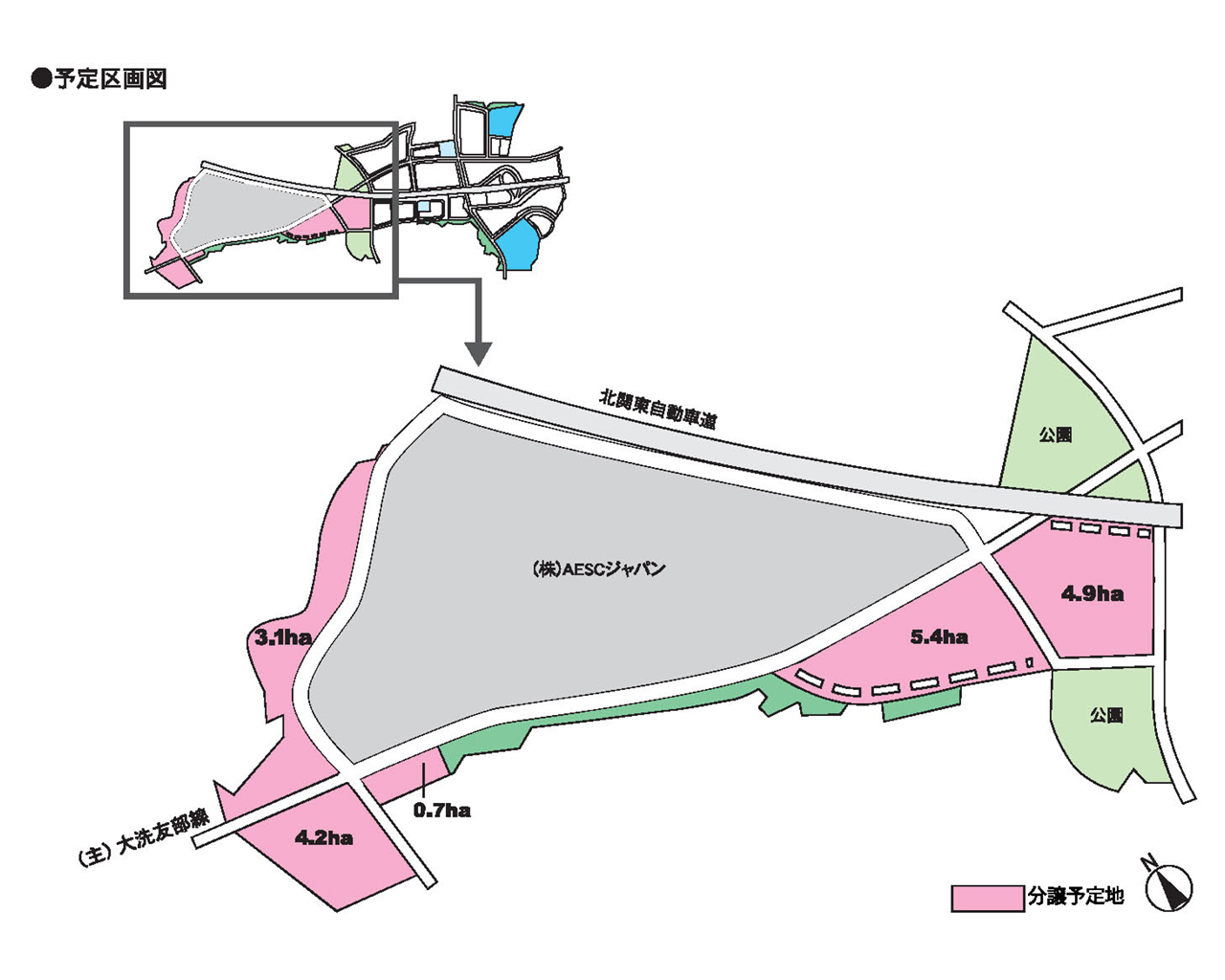 茨城中央工業団地（2期地区）区画図